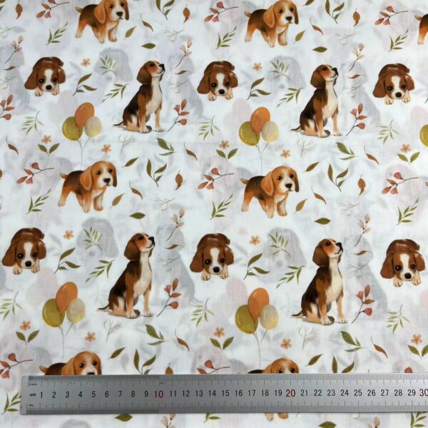 100% Cotton Puppy Series Digital Printed Fabric — Kids & Homewear DIY Material