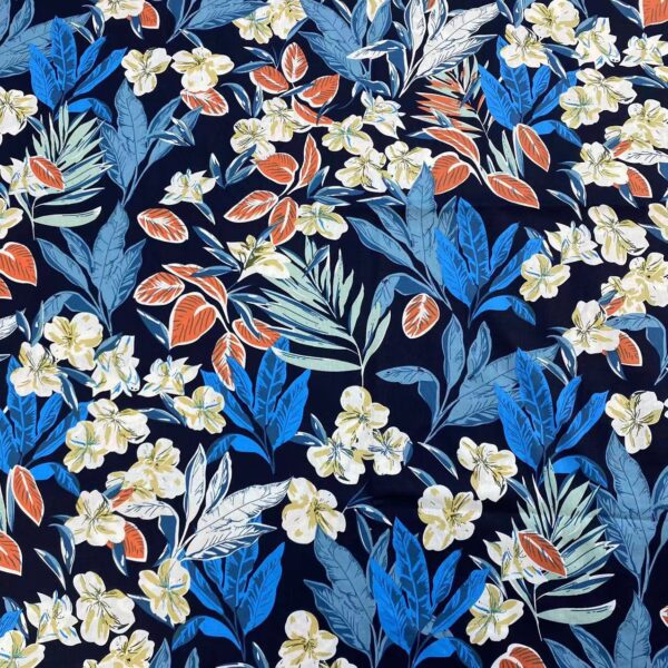 100% Cotton Hawaiian Tropical Printed Fabric — Summer Shirt & Bandana Cloth