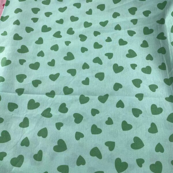 100% Cotton Poplin Printed Heart Fabric — Soft Romantic Dress Cloth