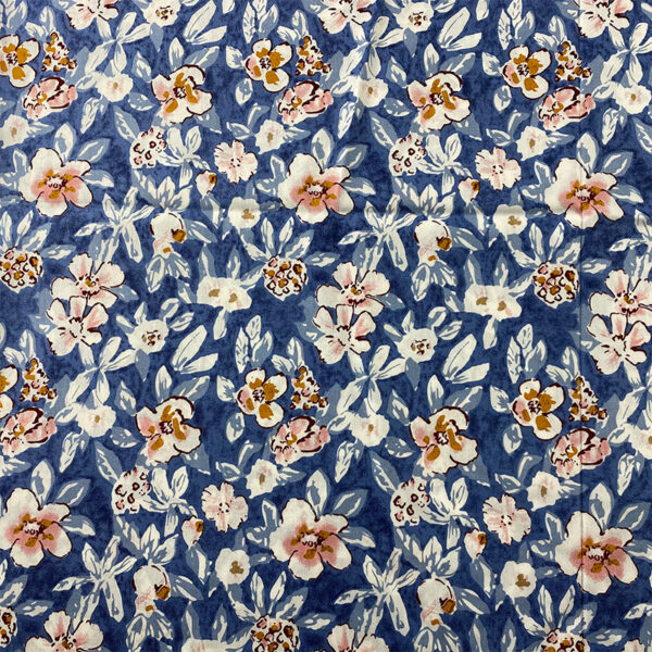 Pure Cotton Floral Poplin Fabric — Small Fresh Print for Kids Dress