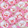 100% Cotton Japanese Lucky Cat Gold Foil Fabric — Kawaii DIY Sewing Cloth