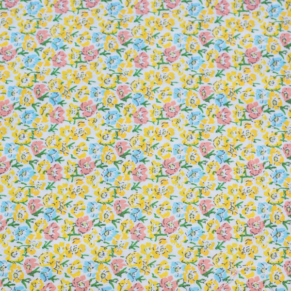 主图-07 Light Floral Cotton Poplin Fabric — Spring Summer Shirting & Dress Material