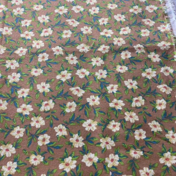 Thick Cotton Brushed Fabric with Pastoral Small Floral Print — Jackets, Loungewear & DIY