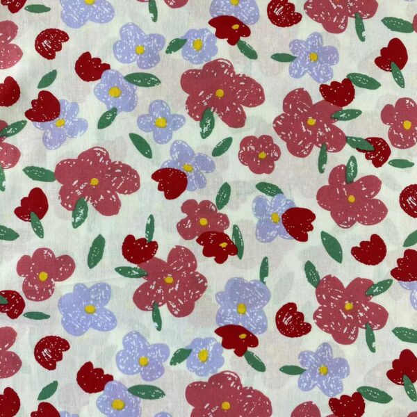 Sunflower Printed Cotton Fabric – 100% Cotton Reactive Poplin for Summer Dresses