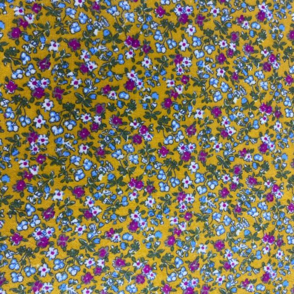 Brushed Cotton Floral Print Fabric – Warm Winter Flannel for Kidswear & Pajamas