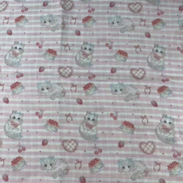 主图-07 Digital Printed Double Gauze Cotton Fabric – Korean INS Cartoon Design for Pajamas, Loungewear & Bedding