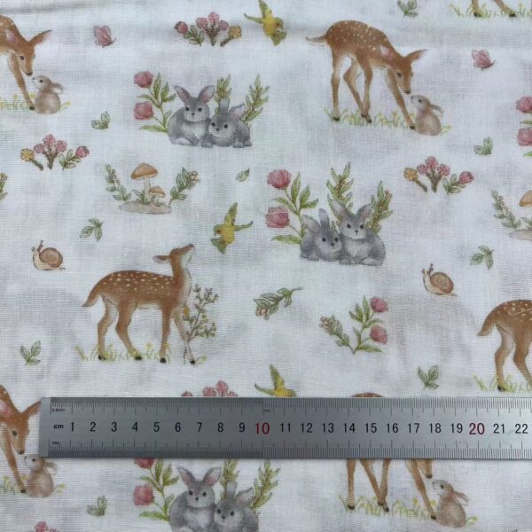 Digital Printed Double Gauze Cotton Fabric – Korean INS Cartoon Cotton for Pajamas, Baby Bedding & Homewear