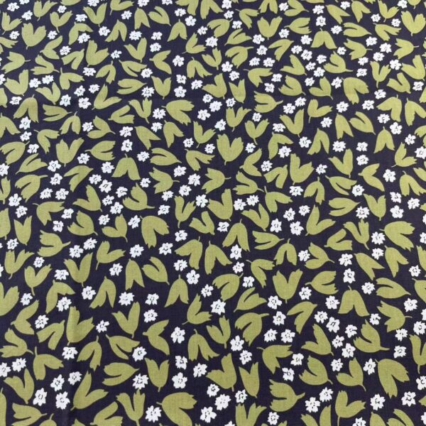 40s Cotton Poplin Printed Fabric – Fresh Country Floral for Shirts, DIY Bags & Summer Crafts