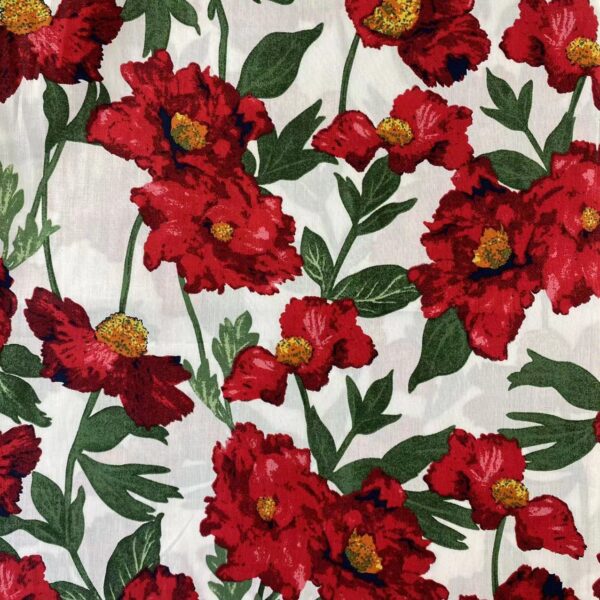 100% Cotton Plain Weave Printed Fabric — Elegant Dress Textile