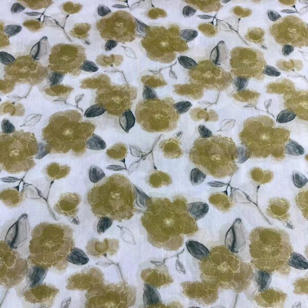 Cotton Digital Printed Fabric | Korean INS Rose Pattern | Dress & Kidswear Fabric