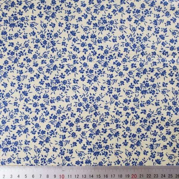100% Cotton Poplin Floral Fabric — Lightweight Summer Print