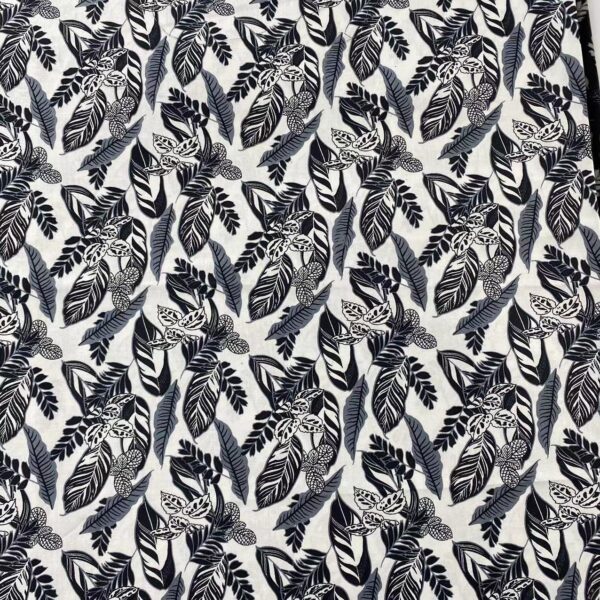 100% Cotton Printed Poplin Fabric – Hawaiian Summer Floral Dress Material