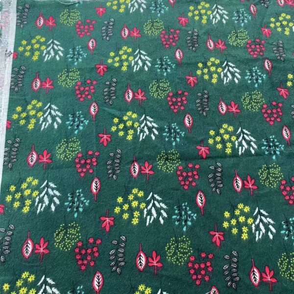 Thick Cotton Flannel Printed Fabric Floral Pattern | Autumn Winter Active Print | Jackets, Homewear, Pet Clothes