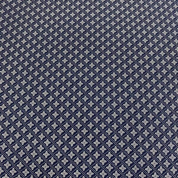 100% Cotton Printed Poplin Fabric — Geometric Shirt & Scarf Material