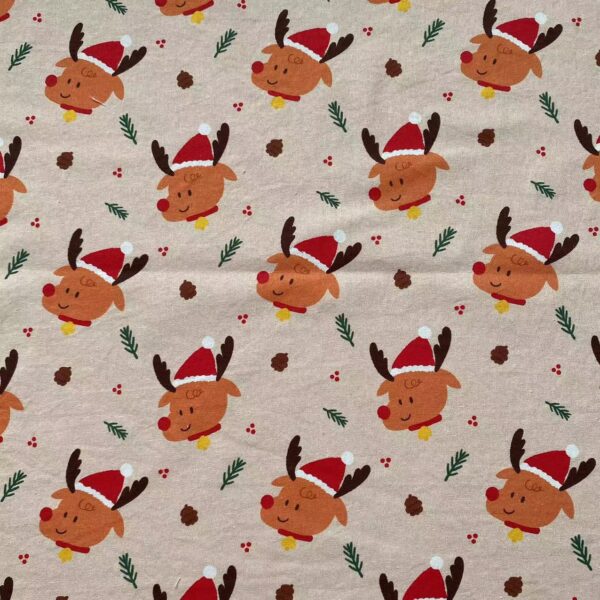 100% Cotton Digital Printed Fabric — Christmas DIY Craft Cloth