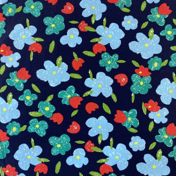 Sunflower Printed Cotton Fabric – 100% Cotton Reactive Poplin for Summer Dresses