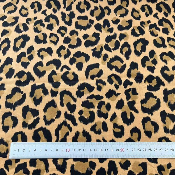 100% Cotton Leopard Print Poplin Fabric — DIY Shirt and Bag Material