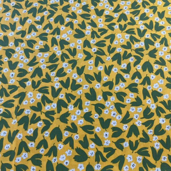 40s Cotton Poplin Printed Fabric – Fresh Country Floral for Shirts, DIY Bags & Summer Crafts
