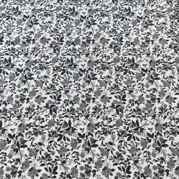 40s Cotton Poplin Printed Fabric – Vintage Country Floral for Summer Shirts & DIY Crafts