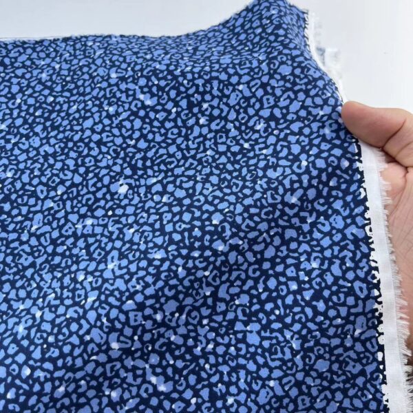 40s Cotton Poplin Printed Fabric – Mini Leopard Print for Shirts & DIY Crafts