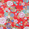 100% Cotton Metallic Floral Fabric — Ethnic Peony Print for Home & Fashion