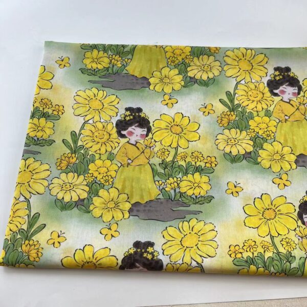 Cotton Digital Printed Fabric — Chinese Cartoon Style DIY Cloth