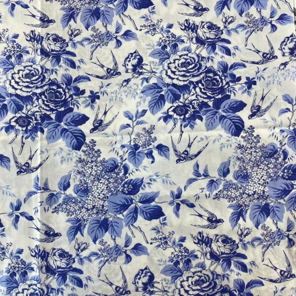 主图-08 100% Cotton Poplin Reactive Printed Fabric — Black & White Ink Wash Style