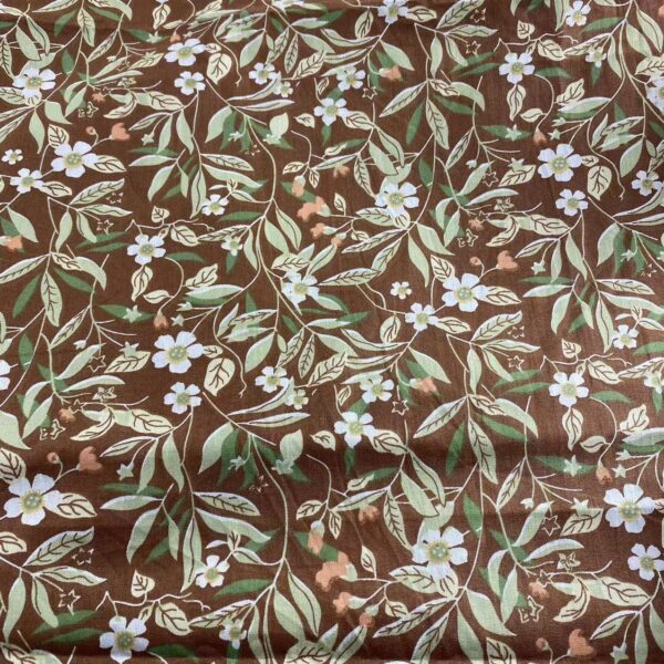 100% Cotton Summer Floral Printed Poplin Fabric — Soft & Breathable