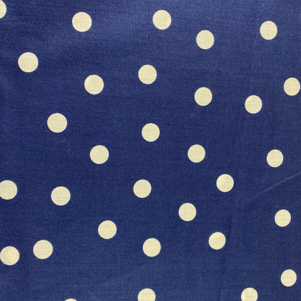 100% Cotton Printed Plain Weave Fabric — Polka Dot Design