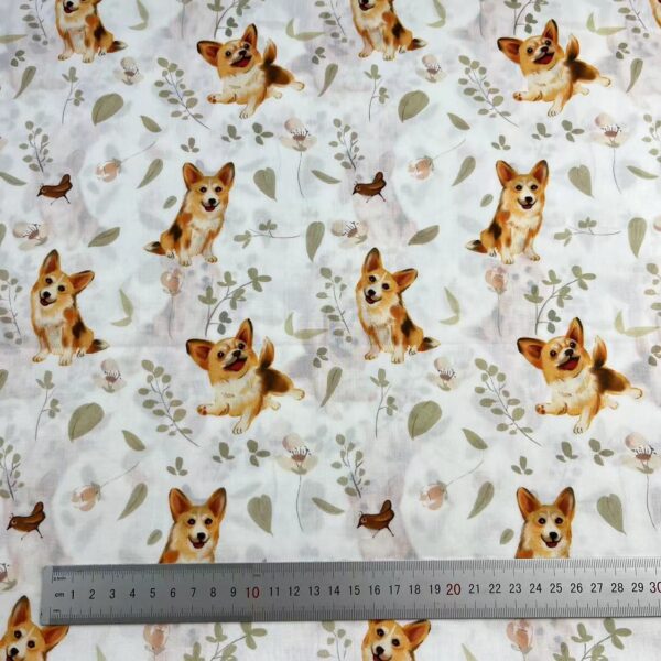 100% Cotton Puppy Series Digital Printed Fabric — Kids & Homewear DIY Material