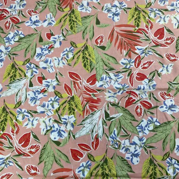 100% Cotton Hawaiian Tropical Printed Fabric — Summer Shirt & Bandana Cloth