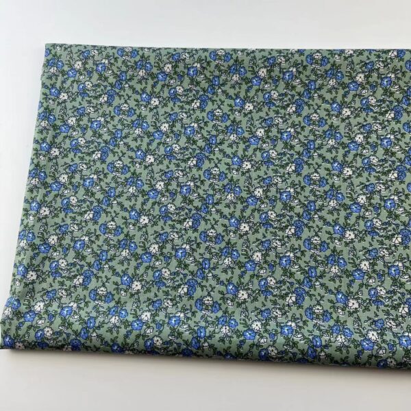 Cotton Poplin Printed Fabric – Small Floral Pastoral Style for Dresses, Kidswear & Homewear