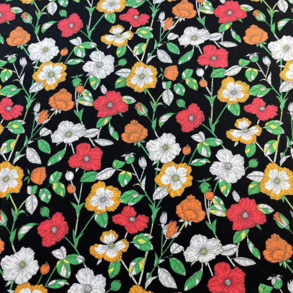 100% Cotton Reactive Printed Summer Floral Fabric — DIY Shirt & Dress Material