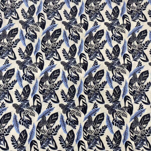 100% Cotton Printed Poplin Fabric – Hawaiian Summer Floral Dress Material