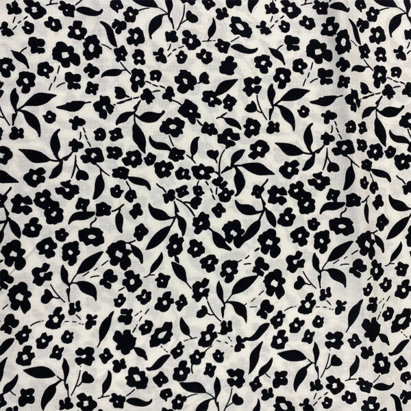 主图-09 100% Cotton Plain Weave Floral Printed Fabric — Summer Chic Poplin for Dresses