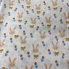 Cartoon Bunny Cotton Poplin Fabric — Soft Printed Fabric for Kidswear, Dresses & Anti-Mosquito Pants