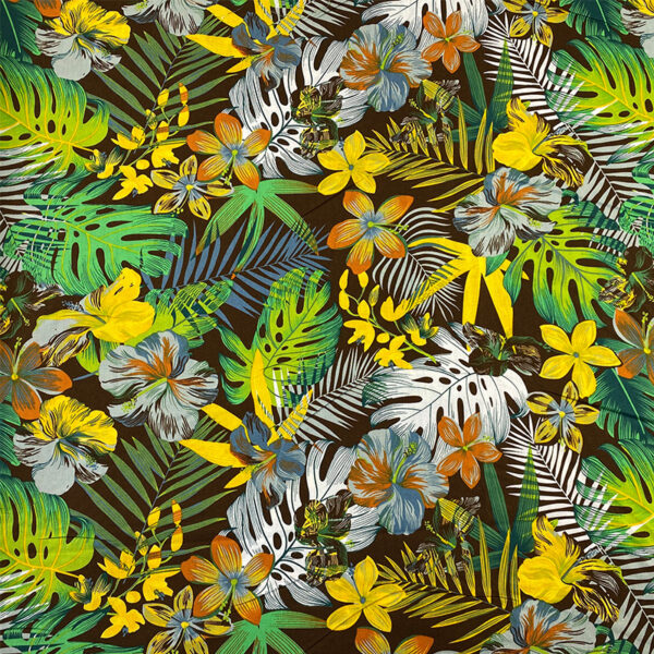 Tropical Cotton Fabric – Hawaiian Print for Men’s Shorts & Hats