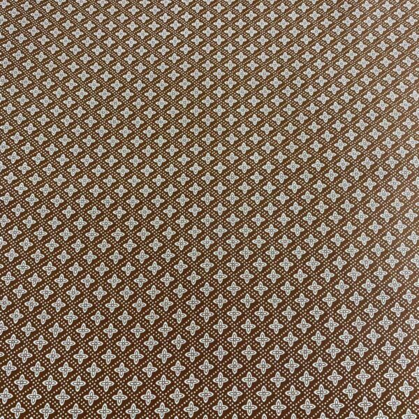 100% Cotton Printed Poplin Fabric — Geometric Shirt & Scarf Material