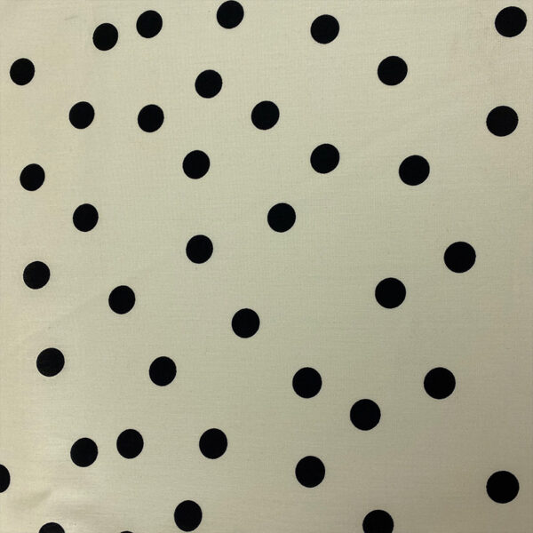 100% Cotton Printed Plain Weave Fabric — Polka Dot Design