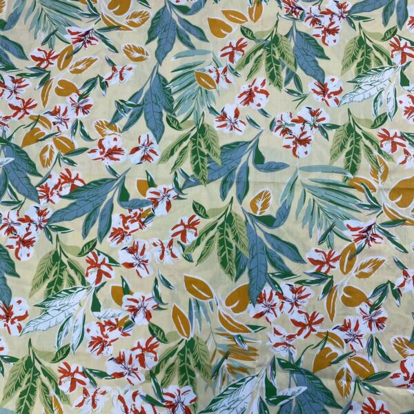 100% Cotton Hawaiian Tropical Printed Fabric — Summer Shirt & Bandana Cloth