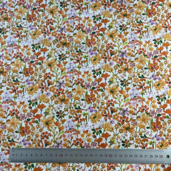 100% Cotton Reactive Printed Floral Fabric — DIY Shirt & Dress Material