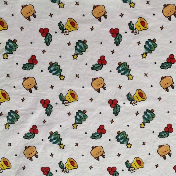 100% Cotton Christmas Digital Printed Fabric — DIY Holiday Sewing Cloth