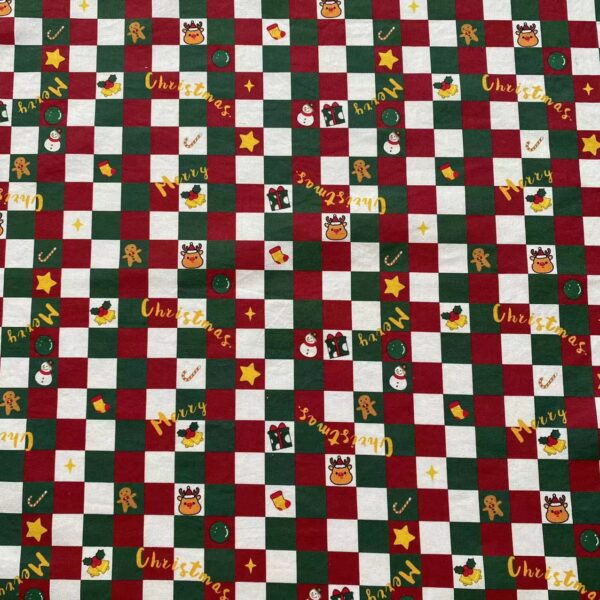 100% Cotton Christmas Digital Printed Fabric — DIY Holiday Sewing Cloth