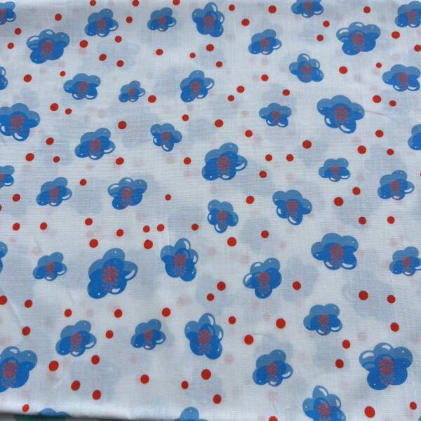 Cotton Poplin Floral Print Fabric — Country Style Spring Summer Dress Material