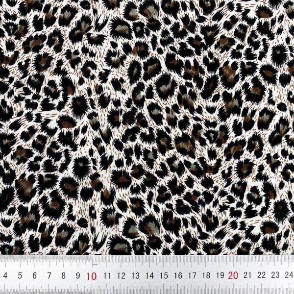 100% Cotton Woven Leopard Print Fabric — Soft & Breathable for Fashion Apparel