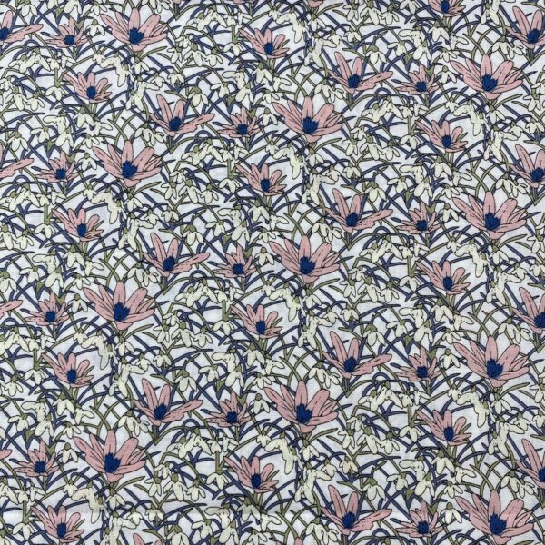 100% Cotton Reactive Printed Pastoral Small Floral Fabric — Soft, Breathable & Summer-Friendly