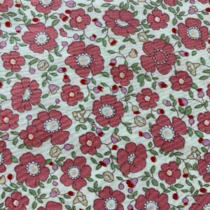 40s Cotton Printed Floral Fabric — Fresh & Lightweight for Summer Apparel