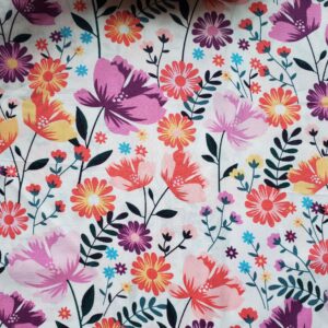 100% Cotton Reactive Printed Poplin Fabric — Soft & Breathable for Kids & Women