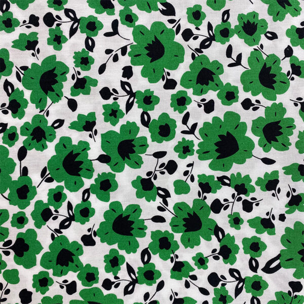 100% Cotton Reactive Printed Floral Fabric — Lightweight & Breathable