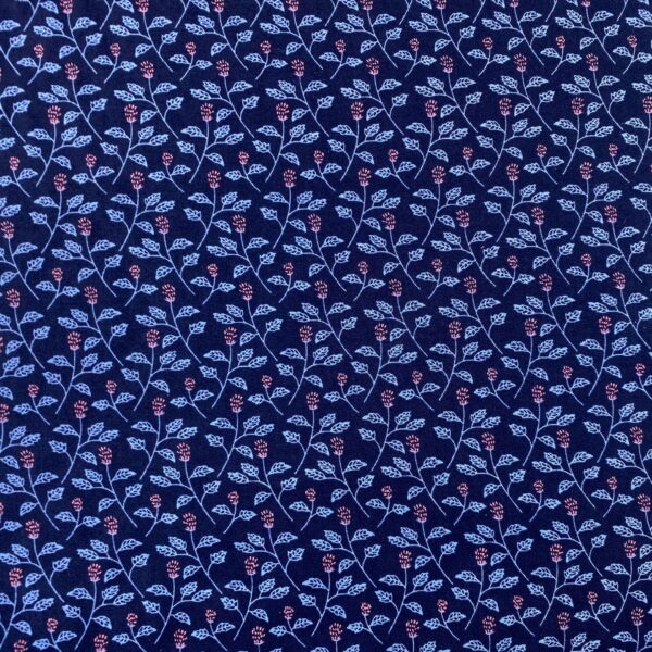 100% Cotton Poplin Small Floral Reactive Fabric — Soft & High-Density Comfort